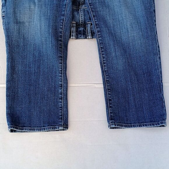 Lucky Brand Emma Crop Jeans-Size 16W-Whiskering-High Rise-Curvy Fit-Minimal - Picture 3 of 9
